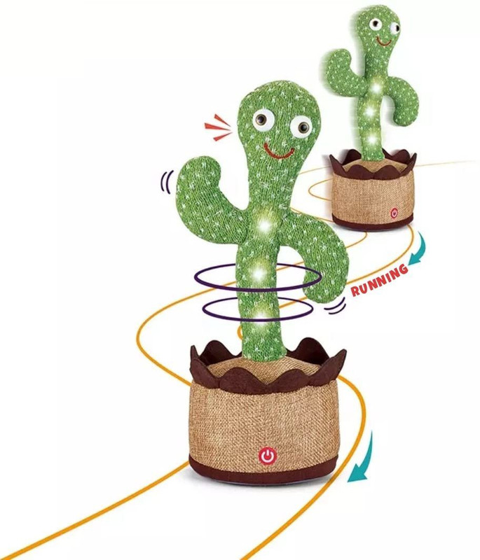 Sonpal Running Walking and Dancing Cactus Sing Along Recording Toy for Kids,babies(Multicolor)