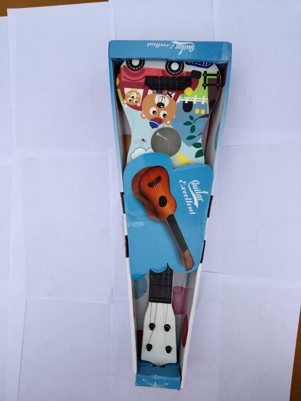 Kmc kidoz Combo Guitar Toy 4-String Acoustic Music Learning Toys | Musical(Multicolor)