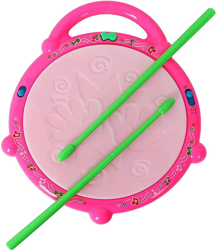 AADHVYA Battery Operated 3D Flash Drum Toy(Multicolor)