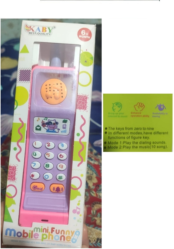 giftsrus Musical Cordless Phone Toy for baby Kids with Poems, dialing sound-birthday gift(Multicolor)