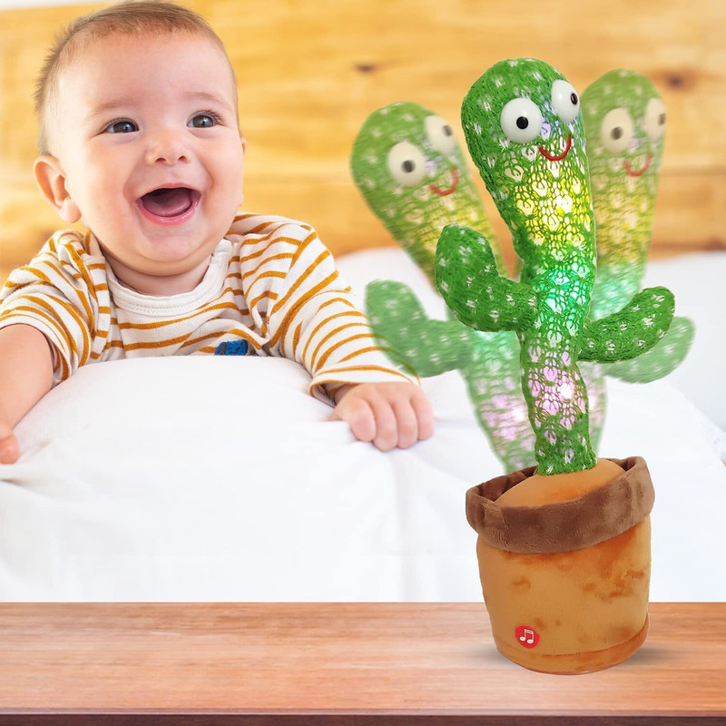 TRIMMO Dancing Cactus Toy Plush Toy Kids Toys Baby Toys Musical Toys Baby gift(Green)