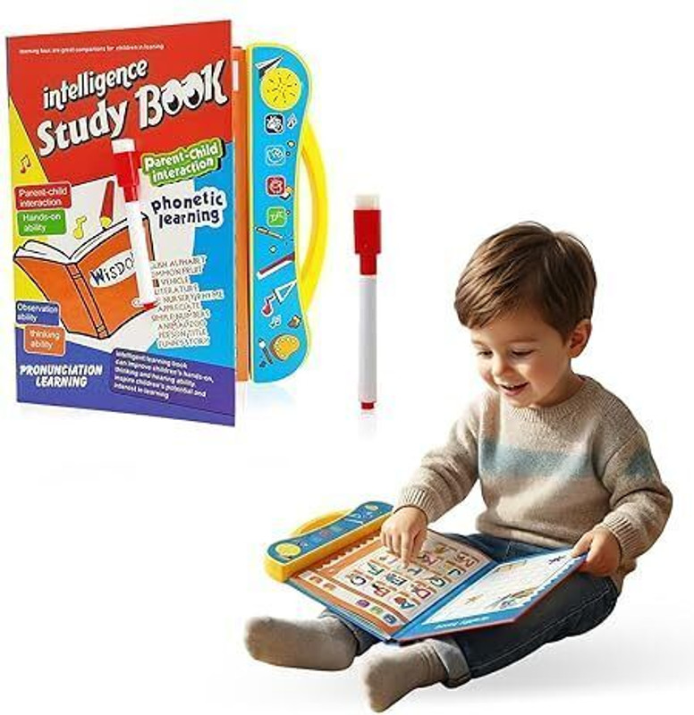 GENZ Musical Intelligence Study Book for Kids with Sound, Alphabet, Numbers Toy(Multicolor)