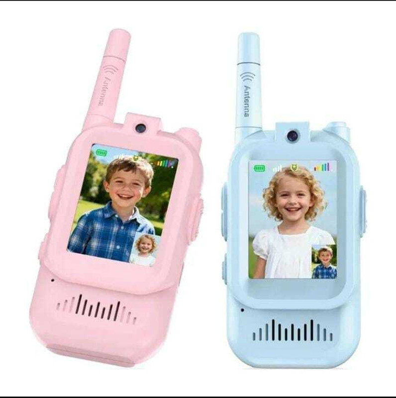 Zintargo Video Walkie Talkies for Kids, Video Walkie Talkies for 3 4 5 6 Years Old Toy(Pink, Blue)