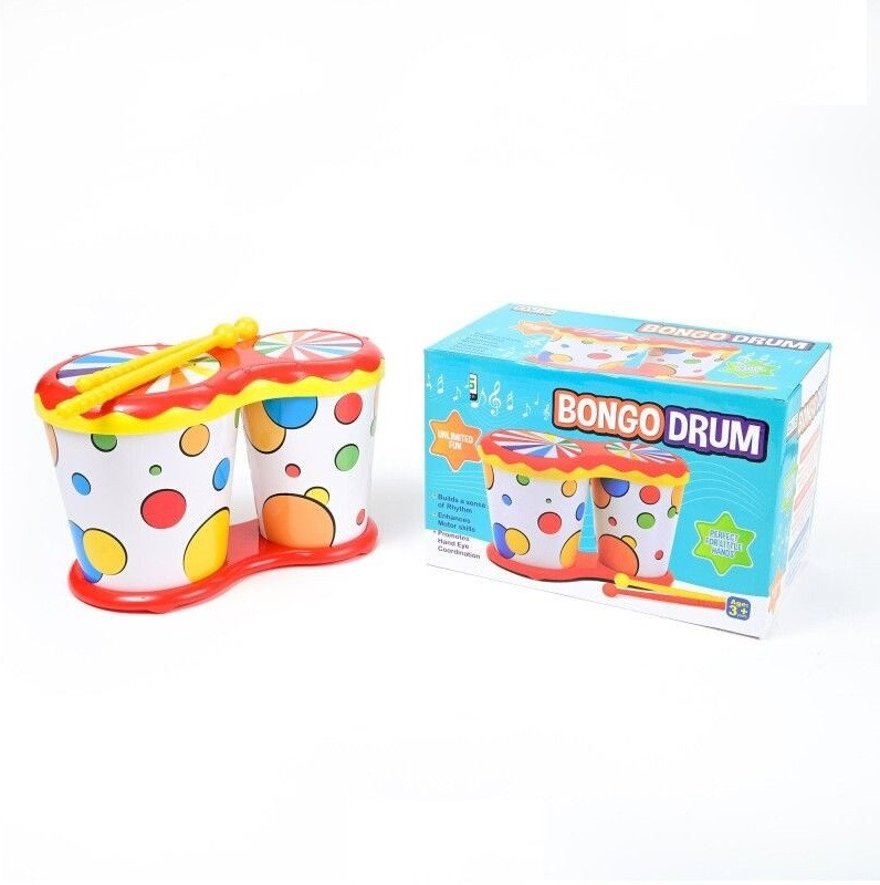 zokato Musical Bongo Drums That Improve Motor Skills (Age 3Y+)(Multicolor)