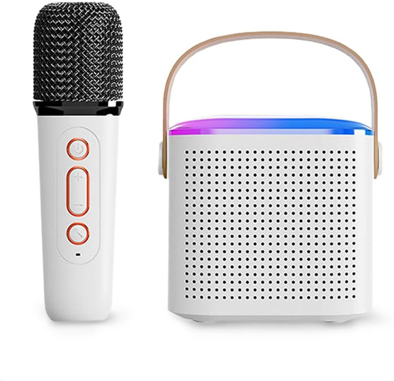 Wembley Bluetooth Karaoke Set with Microphone Musical Toy for Kids (Bucket Style)(White)