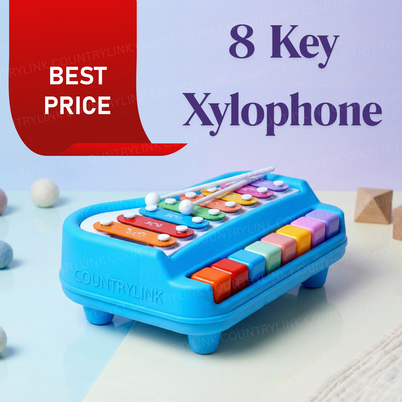CountryLink 8 Key Colorful Xylophone Toy Piano for Kids Fun Musical Learning Activity Toy(Multicolor)