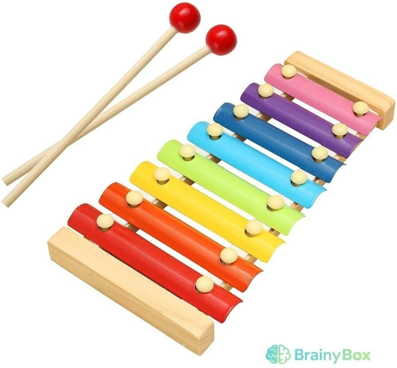 PANTROLA Kids Wooden Xylophone Toy with 8 Musical Notes | Colorful Learning Instrument(Multicolor)