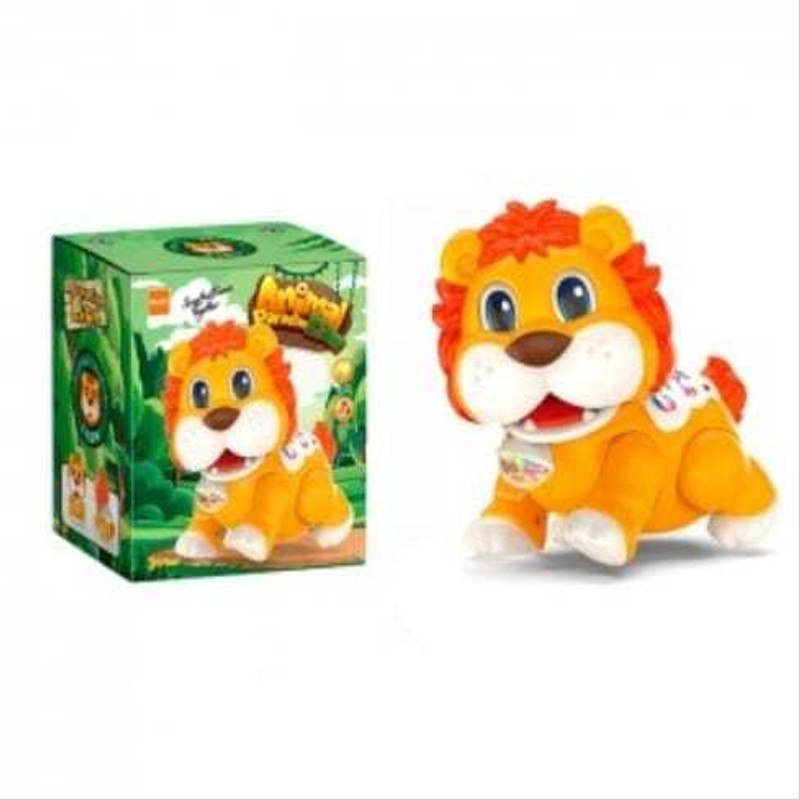 HAPPY CHAPPIE Walking Lion Toy with Lights & Sound for Kids | Battery Operated Animal Toy(Multicolor)
