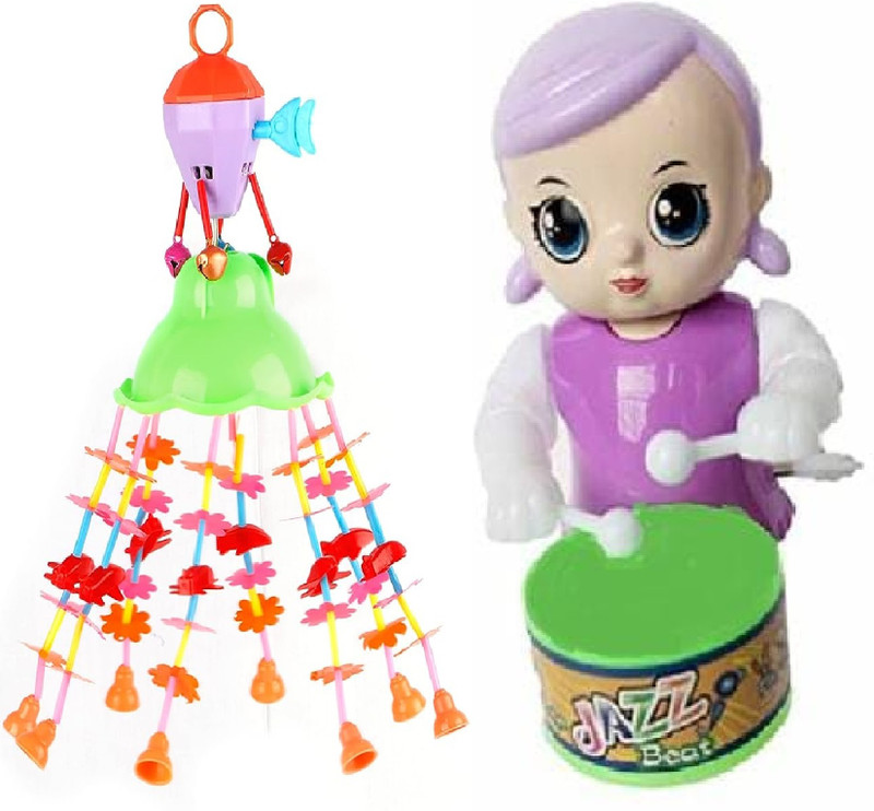 PRV TOYS Musical Merry Go Round Toy Soothing Sound with Drummer Sound Toys -005(Multicolor)