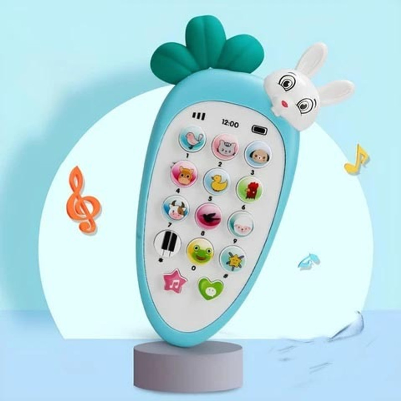 Plus Shine Carrot Style Mobile Toy with Music, Animal Sounds, Lights & Songs | Pretend Play(Multicolor)