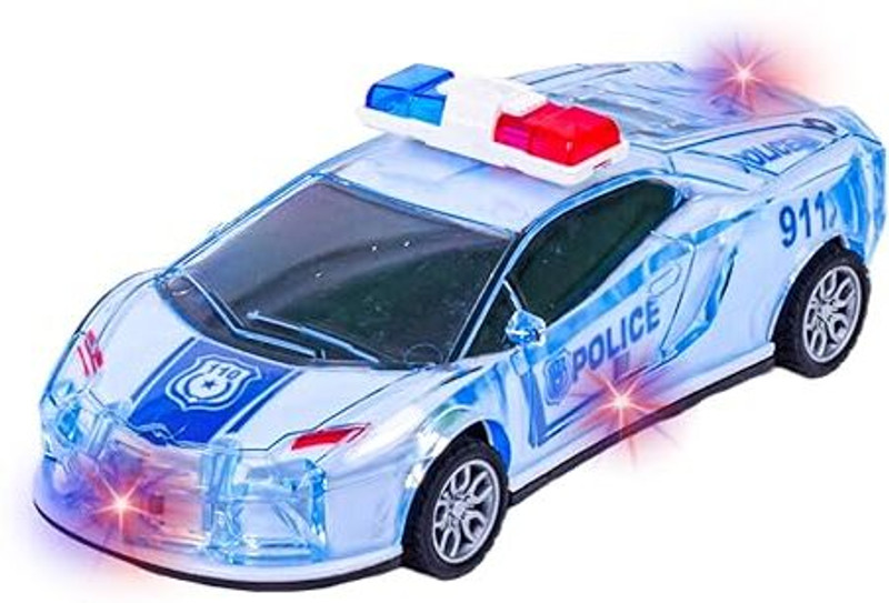 hda group Police Car with Lights, Push & Go Powered(Multicolor)