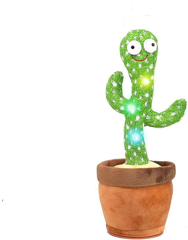 CASE CREATION Talking & Dancing Cactus|Can Sing Wriggle & Repeat What You Say(Green)