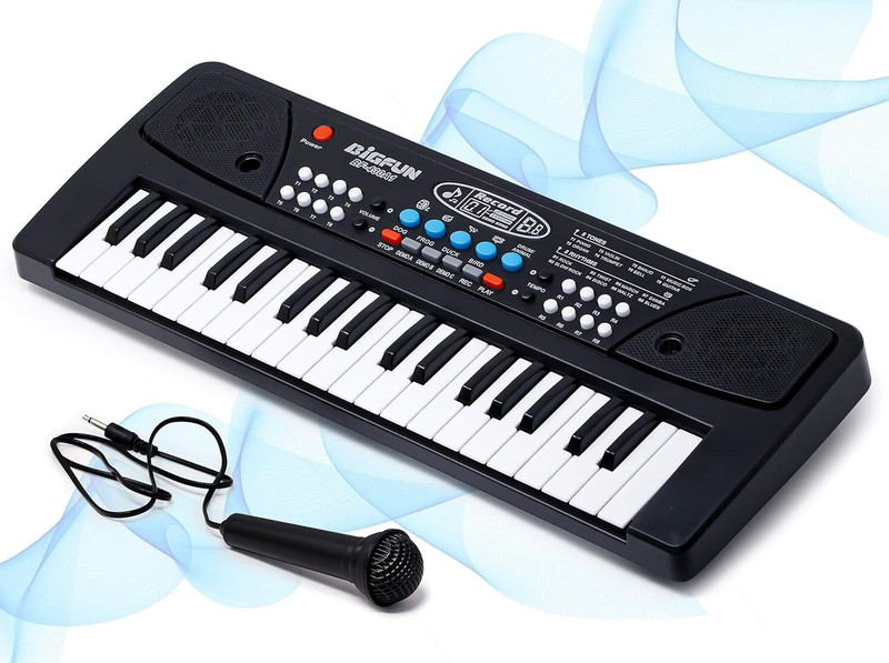 KHELOZZ LATEST 37 Key Piano Keyboard Toy for kids DC POWER OPTION + RECORDING(Multicolor)
