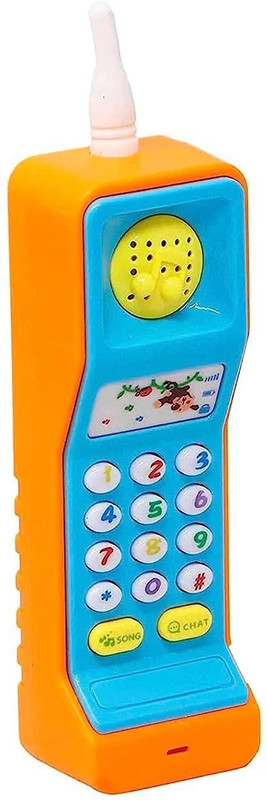 MAIRAAG Kids Realistic Musical Toy Phone with Sound & Light Learning Toy(Blue, Orange, Yellow)