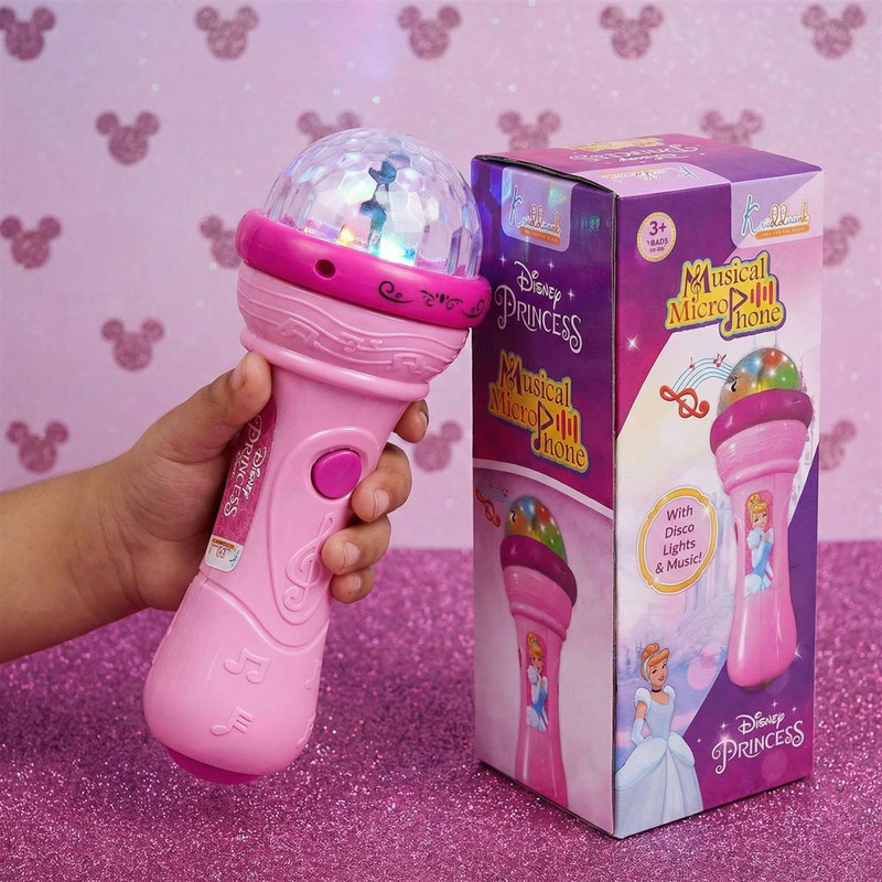 Kriiddaank Disney Princess Musical Microphone - Singing Mic Speaker & Toy, for Pink Karao(Multicolor)