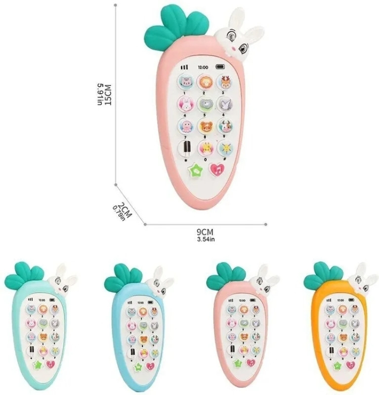 FS TOYS Multicolour 3d rabbit phone kids musical phone(Multicolor)