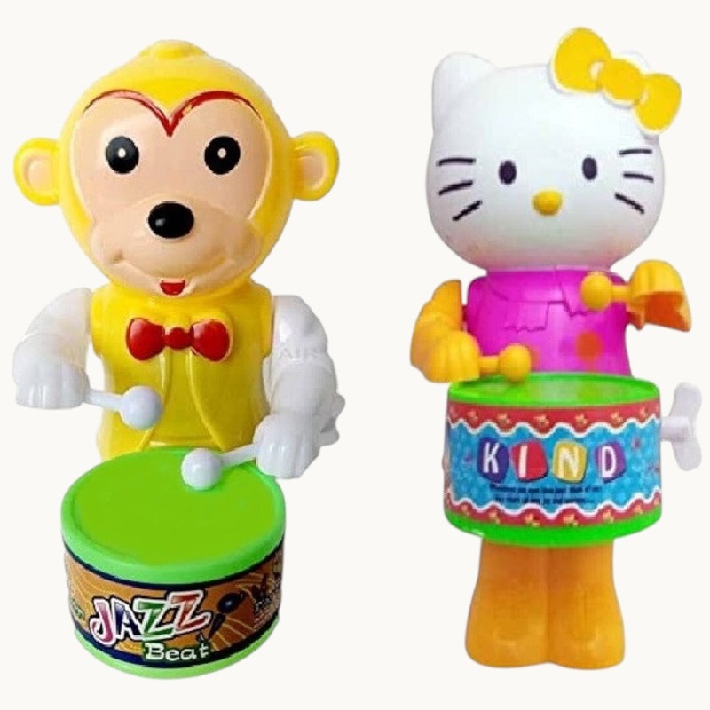 S.T.S ENTERPRISES new MONKEY-BLUE BABY-Drum Toys for Baby Kids Cute Drummer Toy(Multicolor)
