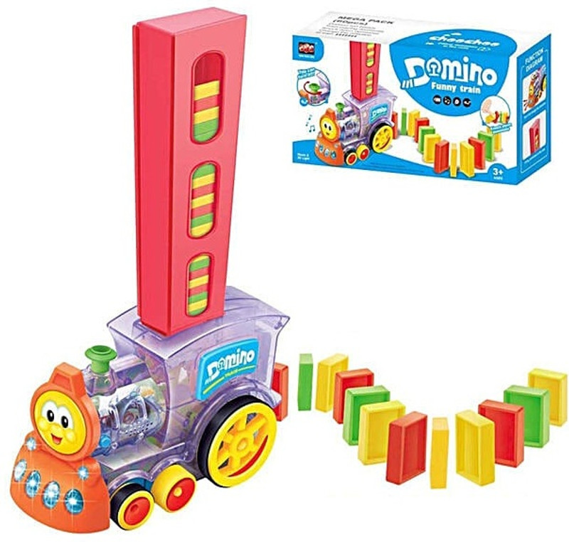 RV Enterprise Domino Train Toy, 40 Pieces Domino Blocks Set for Kids Educational Game Play Set(Multicolor)