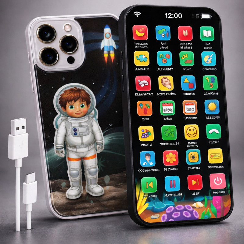 APJ enterprise Educational Phone Toy for Kids 24 Modes Talking Baby Smart Phone Mobile Toy(Black)