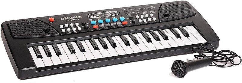 BANTAS Toy Bigfun Piano - 37-Key Keyboard with Rhythms, Tones & Microphone(Multicolor)