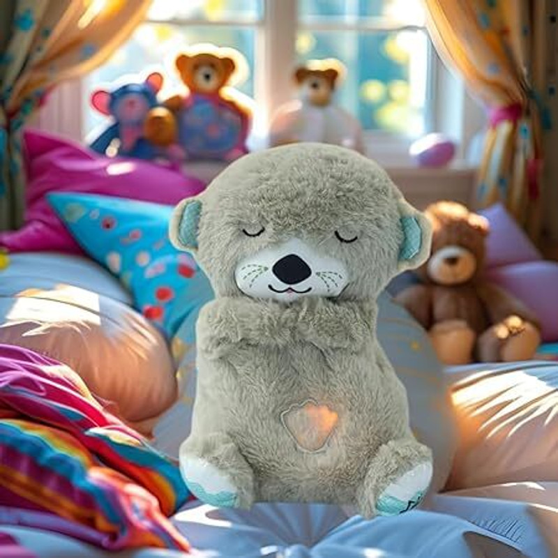 VRION Stuffed Animal Sound Machine Soft Toy Breathing Motion Musical Baby Toy(Multicolor)