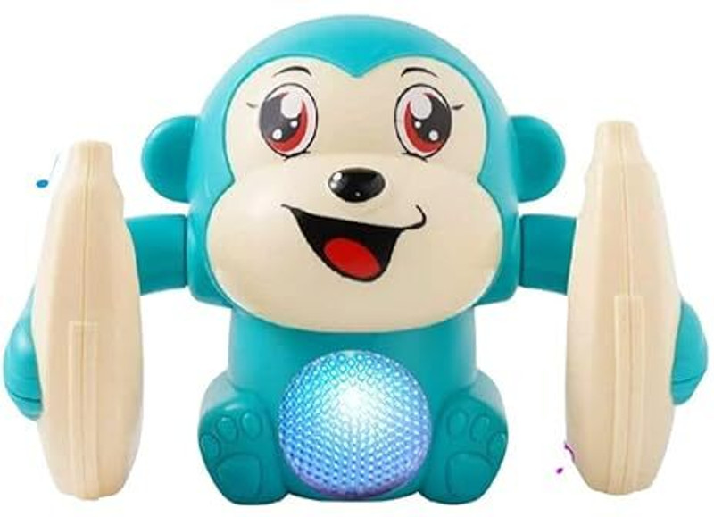 MAIRAAG Musical Dancing Tumbling Monkey Toy with Lights & Sound for Kids(Multicolor)