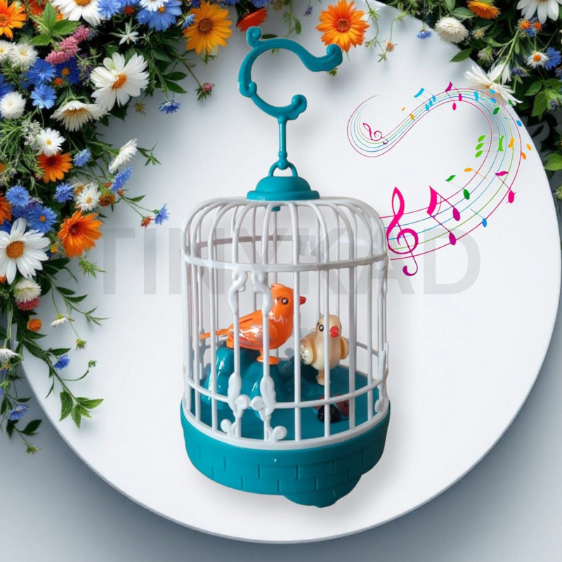 TINY KAD TalkingBird Toy for Kids | Sings,Speak,chirps, light & sound, Keychain & battery(Multicolor)