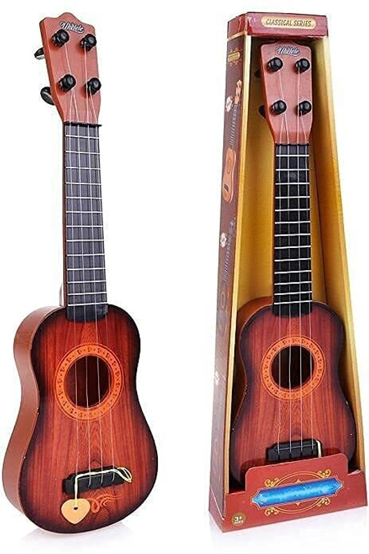 KidsCorner 4-String Acoustic Plastic Guitar Learning Kids Toy | Musical Learning Toy(Multicolor)