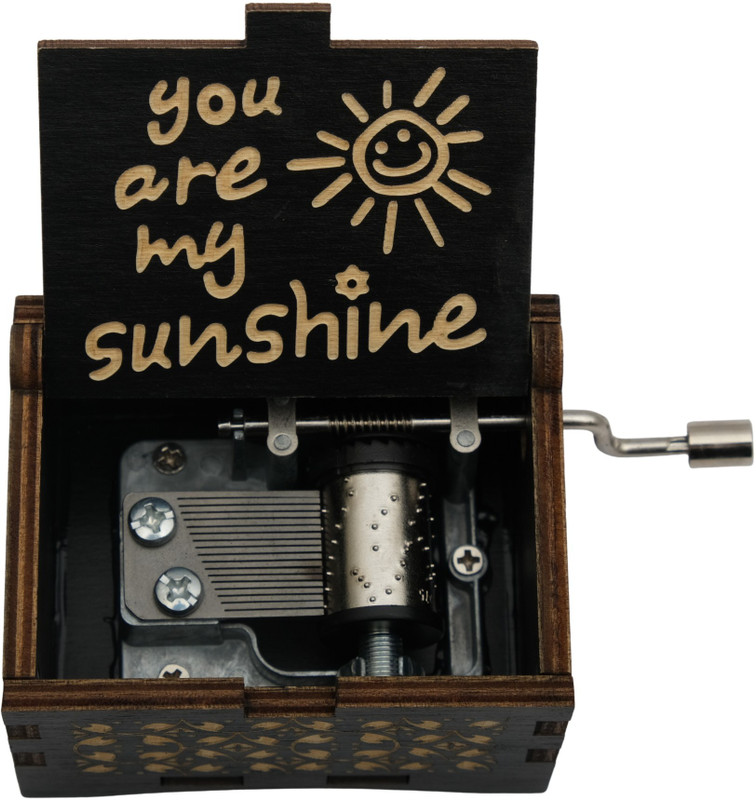 Store2508 Wooden Vintage Hand Cranked Music Box – You Are My Sunshine Gift for best friend(Multicolor)