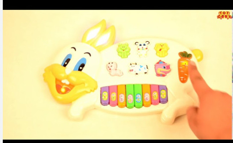 HornFlow Rabbit Piano With Flashing(IND*9632) Light Toy(Multicolor)