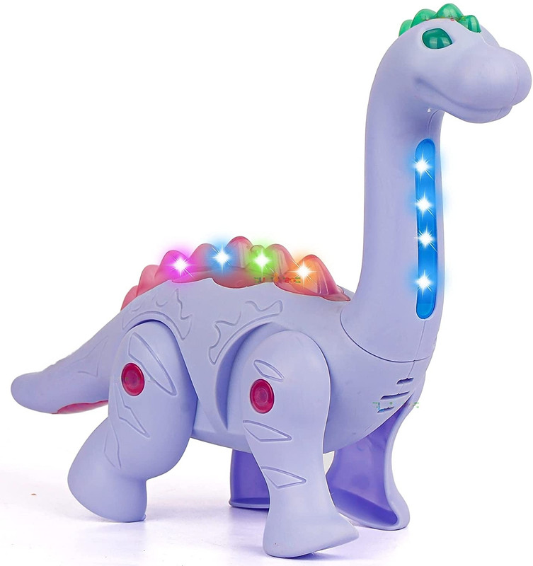 Littlin Cute Walking Adventure Dinosaur Musical Toy with Light for Kids(Multicolor)
