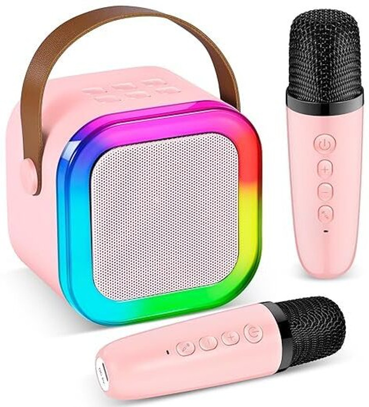 RIGHT SEARCH Rechargeable Wireless Mini Portable Bluetooth Karaoke Speaker(Multicolor)