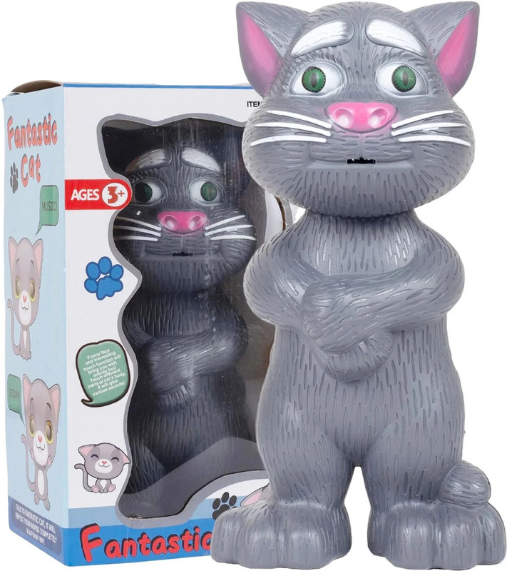 KOBBET Talking Tom Cat Toy for Kids Speaking Repeats What You Say - Best Gift set toys(Multicolor)