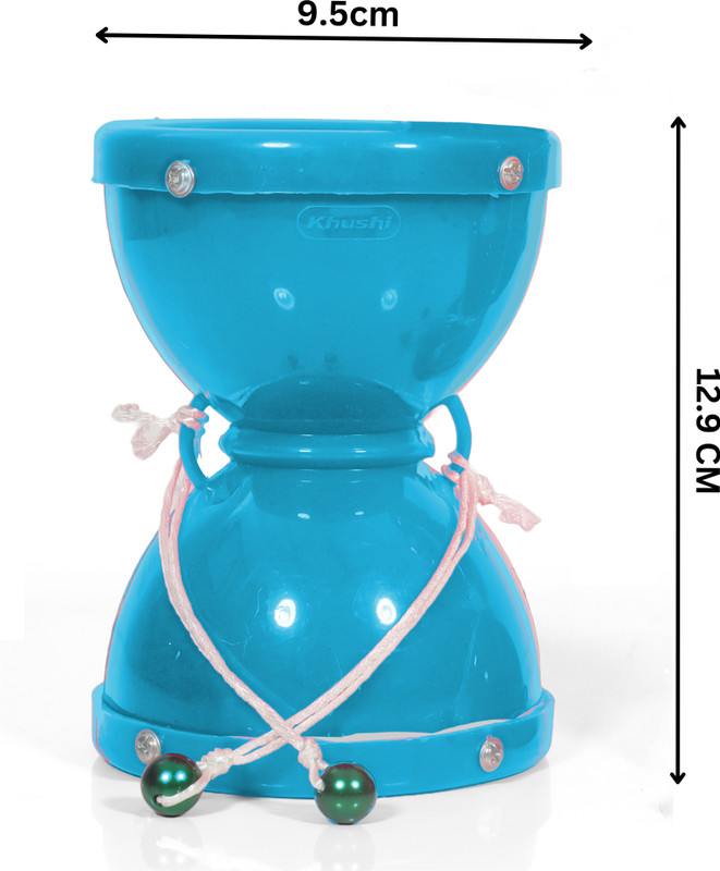 khushi enterprise Damru–Musical Toy 13cm Height, 9.5cm Width (Big)(Blue)