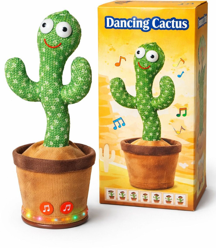 Torsa Enterprises Dancing Cactus Toy for Kids | Talking, Singing & Dancing Musical Toy with Lights(Green, Multicolor)