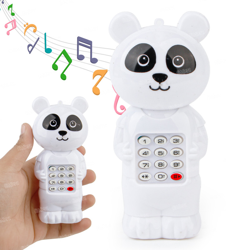 FIDDLERZ Panda Musical Phone Toy for Kids Interactive Educational Play with Sound(White)