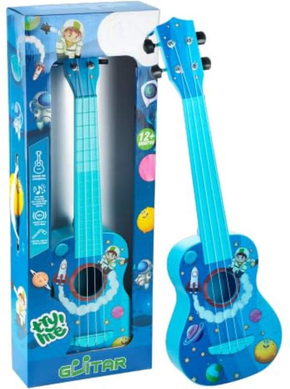 FLYI Musical Guitar Toy for Kids | Early Learning Mini Ukulele Musical Instrument(Blue)