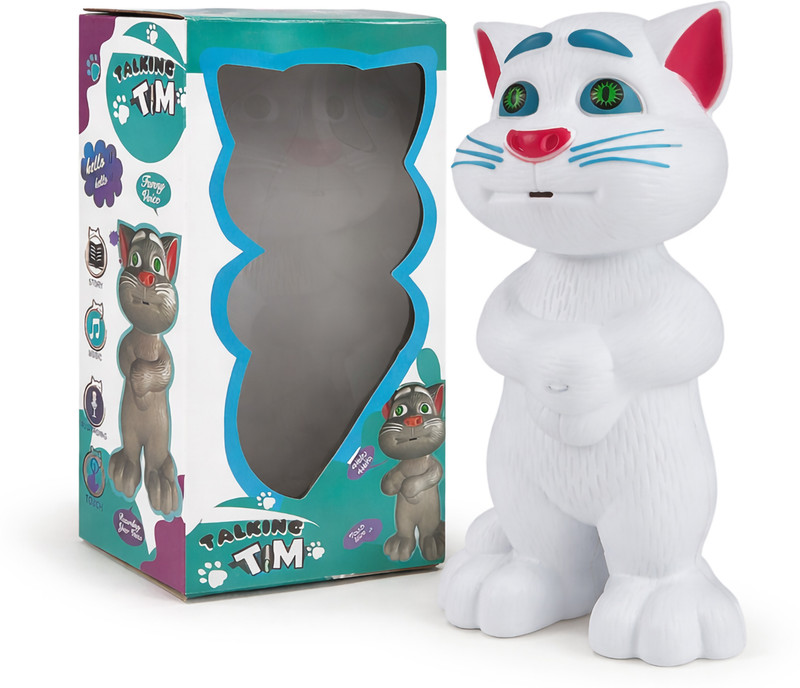 AlvexToys Talking Tom Cat Toy for Kids Best Musical Toy with More Features(White)