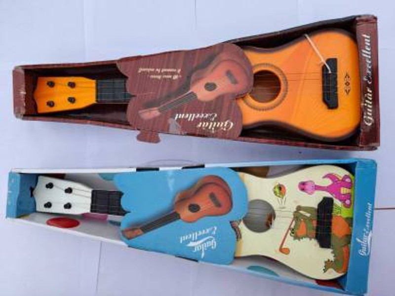 IJAYTOYS Combo Printed with wooden touch Guitar Toy 4-String Acoustic Music(Multicolor)