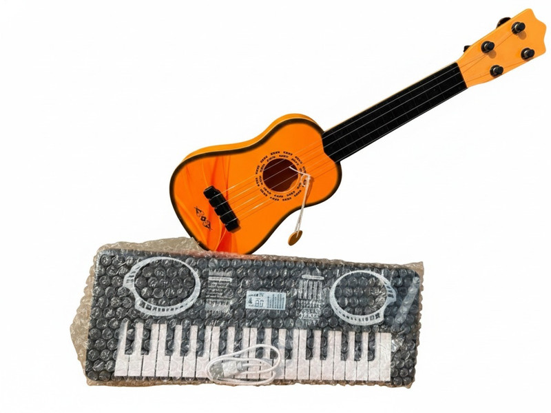 KidsCorner Combo Mini 37 Keys Musical and Educational Piano & Role Play Guitar for Kids(Multicolor)
