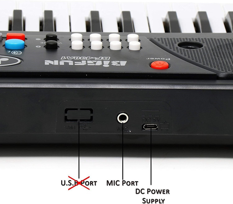 Haulsale Kids Piano 37 Keys Keyboard | Piano For Kids With Microphone242(Black)
