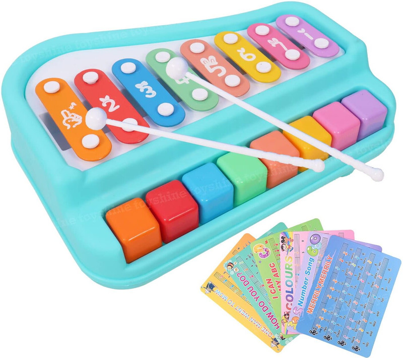 Amaflip Toyshine 2 in 1 Multicolored Key Keyboard Xylophone Piano(Multicolor)