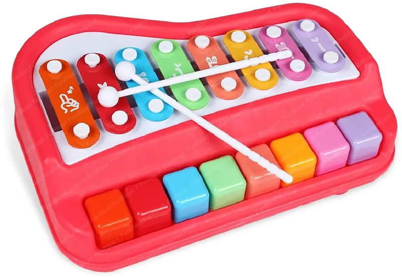 FunBlast Xylophone - Xylophone for Kids, Kids Musical Instruments, Kids Xylophone, Xyloph(Red)