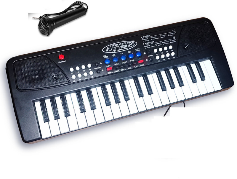 Fegs saifi ji toys 37 Key Piano Keyboard Musical Instrument with Charger and Microphone FSJT004(Black)