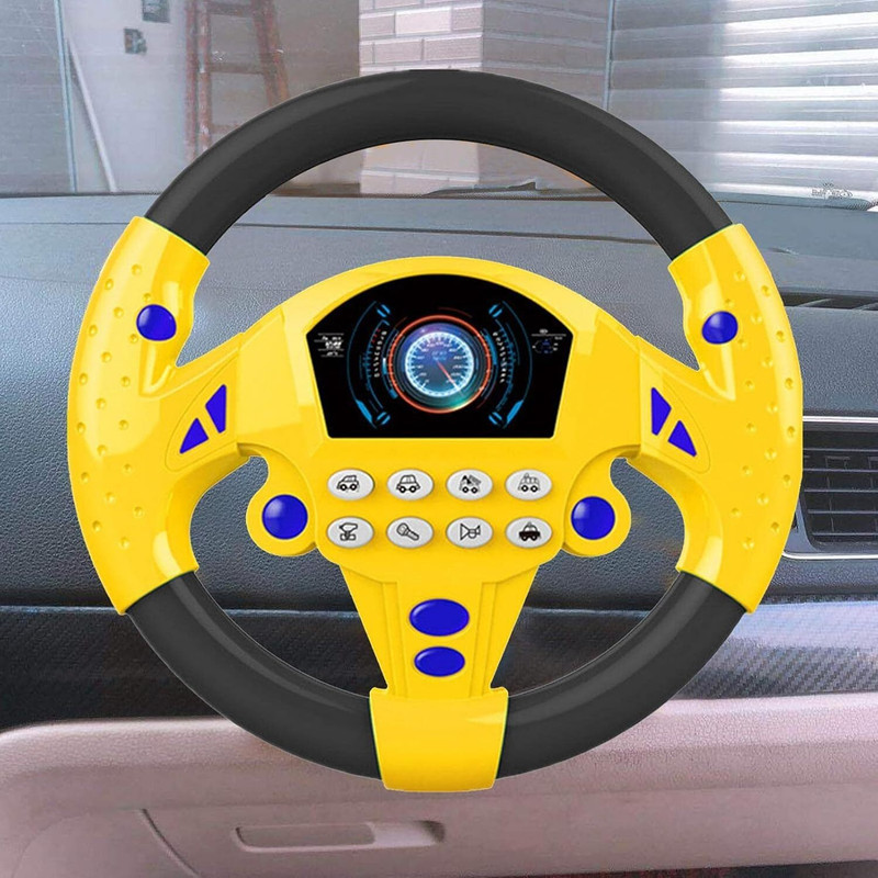 Playvista Simulated Steering Wheel Toy Pretend Adventure Toy for Kids Educational Toys(Multicolor)