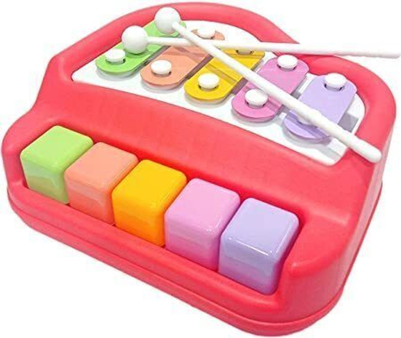 RRR Collection Store Small Xylophone 5-Tone Toy | Mini Musical Xylophone for Kids & Early Learning(Multicolor)