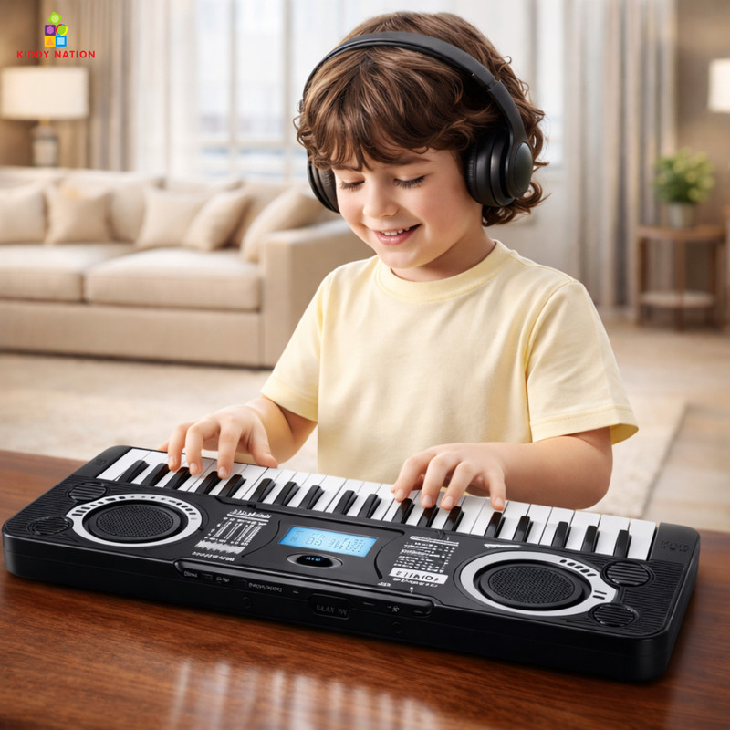 Kiddy Nation 37 Keys Portable Piano Keyboard Toy for Kids with 37 Tunes|Plug & Play / Battery Melodio Analog Portable Keyboard(37 Keys)