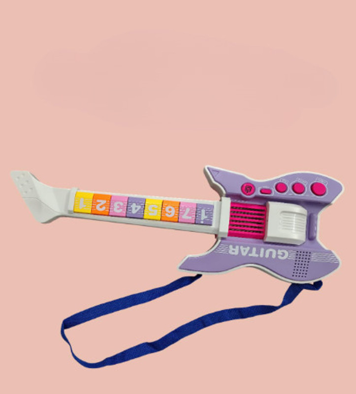 Intelligent Guitar, Musical Instrument for Rock Band Guitar For Kids(Pink)