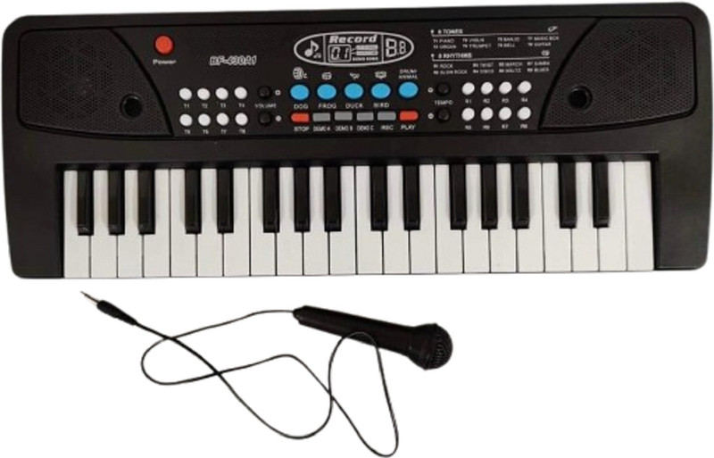 Aikam Traders Kids Piano With 37 Keys Keyboard|Piano For Kids With Microphone5(Black)