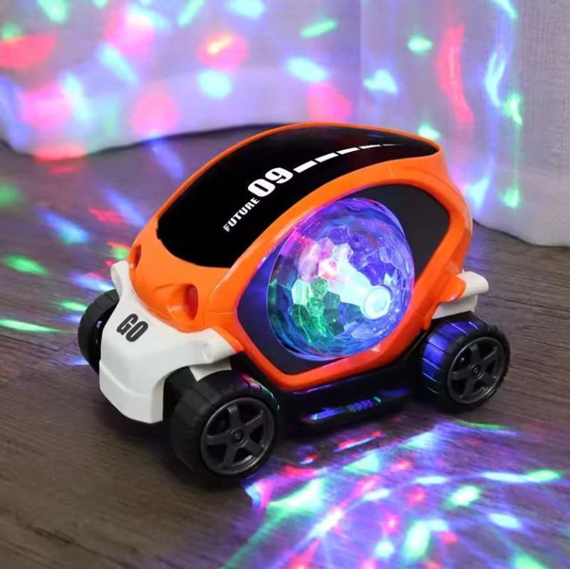 himanshu tex Musical Car Rotate 360° With Flashing Light & Music With Multicolor Lighting(Multicolor)